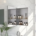 thumbnail image 4 of DV-1MC0147 15'' W x 19'' H Recessed Frameless Medicine Cabinet with Mirror and 1 Adjustable Shelf, 4 of 14