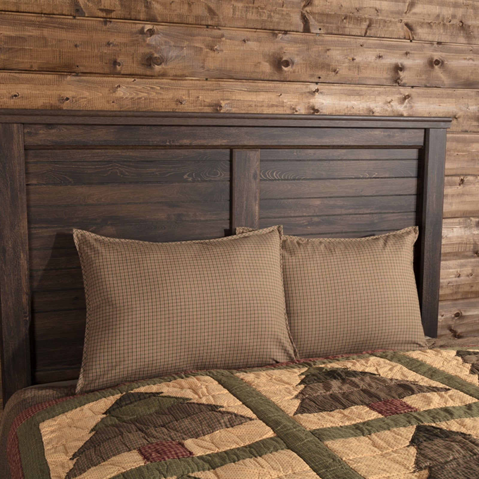 VHC Brands Sequoia Seasonal Bedding Sham Standard Green