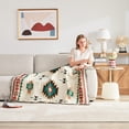 thumbnail image 2 of Manta Blanket Touchat, estilo bohemio nativo americano, 50 x 60 cm, 2 of 7