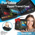 thumbnail image 2 of 136 PCS Pencil Crayons Set for Adult Coloring Books, 120 Colored Pencils with 3-Color Sketchbook, Coloring Book, Sketchbook, Sharpener, Soft Core Col, 2 of 8