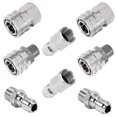 thumbnail image 1 of RIDGE WASHER Quick Connect 3/8 Inch Pressure Washer Adapter Set, Stainless Steel Fittings, Female and Male NPT Thread, 8 Pcs, 1 of 9