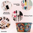 thumbnail image 3 of Toiletry Bag, Psychedelic Faces Colorful Leather Waterproof Travel Makeup Cosmetic Bag Organizer, Large Capacity Toiletry Bag for Travel Size Toiletries, Skin Care Bag for Women, 3 of 8