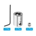 thumbnail image 3 of Unique Bargains 9mm Hole Wire Rope Clips Set, 2 Pcs Brass Double Holes Cable Clamps with M6 Hexagon Screws Spanner, Silver, 3 of 7