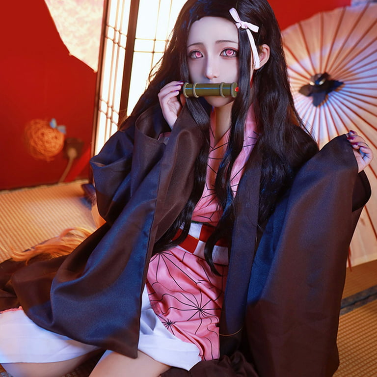 Mukola Demon Slayer Kanroji Mitsuri Anime reality show Cosplay costume  Japanese anime 3D printed unisex kimono costume 