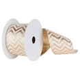 thumbnail image 4 of Vickerman 4" x 10 Yard Gold-Cream Chevron Lame Ribbon, 4 of 7