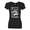thumbnail image 2 of Wild Bobby, Mustang Ford Classics Cars and Trucks Women Slim Fit Junior Tee, Black, Small, 2 of 6