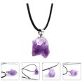 thumbnail image 2 of 1pc Natural Amethyst Craft Pendant Necklace Exquisite Amethyst Necklace Pendant, 2 of 6