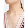 thumbnail image 2 of 18K Yellow Gold Plated Sterling Silver Created White Sapphire Love Knot Pendant Necklace, Adult Female, 2 of 6
