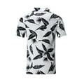 thumbnail image 4 of Franhais Men's Shorts Set Leaf Floral Print Button Closure Lapel Short Sleeve Tops + Drawstring High Waist Shorts, 4 of 8