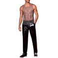 thumbnail image 2 of INSPIRE CHIC Rhinestones Sparkly Tank Top for Men's Shiny Mesh Sleeveless Tee Shirt Rave Sheer Metallic Vest L Silver, 2 of 6