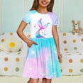 thumbnail image 2 of MIASHUI Robe Sans Manches à Imprimé Floral pour Filles, Tenue Décontractée Confortable pour Fête d'Été pour Tout-Petits Enfants Rose Clair, 9-10 Ans, 2 of 7