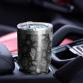thumbnail image 4 of 30oz Black White Skull Hand Spider Pattern Tumblers Stainless Steel Tumbler with Lid and Straw,Vacuum Insulated Double Wall Travel Tumbler Cups Mug with Cleaning Brush for Coffee,Tea, 4 of 7