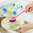 thumbnail image 4 of 3 Cleaning Brush Kitchen Utensil Suction Long Handle Colorful Dishwashing Brush Cleaning Brush Cleaning Brush Home Decor, 4 of 7