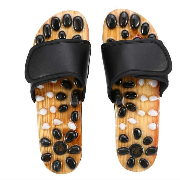 Zapatillas de Masaje para Hombres, Zapatillas de Masaje de Pies, Acupresión Fascitis de Adoquines Naturales Para Hombres para Hombres