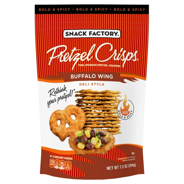 Pretzel Crisps Snack Factory Buffalo Wing, 7.2 oz Bag