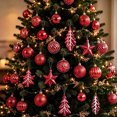 thumbnail image 3 of 40 Pcs Christmas Tree Decorations Electroplated Plastic Hanging Pendant Multiple Styles Of Christmas Ornaments Shatterproof Christmas Decoration Indoor, 3 of 6