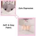 thumbnail image 4 of Hamster Reading Pillow with Arms for Adults,Back Pillow for Bed Sitting Up,Soft Plush Backrest Pillow,Cartoon Office Chair Lumbar Support Bed Rest Pillow (Orange, 17.7x15.7 inches), 4 of 6