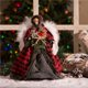 thumbnail image 2 of Figura de ángel Glitzhome para adorno de árbol de Navidad, 30 cm, color rojo, 2 of 8