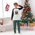 thumbnail image 3 of Green Plaid Family Matching Christmas Pajamas On the Naughty List Design, Sizes NB to 6XL with Pet Outfit, 3 of 7