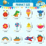 Beautysureup 48 Pack Wooden Magnets, DIY Art Craft Painting Kit for Kids Ages 3-12, Decorate Creativity Goodie Bag Supplies Gift for Glow in The Dark Party Favors, Christmas, Birthday, Easter