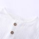 thumbnail image 2 of Gibobby Blusa Manga Larga Niños Niños niño bebé sólido botón camiseta algodón niños Tops T ropa niña niño niños Tops(Blanco, 2-3 Años), 2 of 4