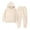 Beige #01, variant on Augper 2PCS Outfits Kids Sports Tracksuits Long Sleeve Pullover Hoodies Sweatshirt And Sweatpants Fall Winter Suit