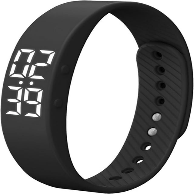 CUITING Non-Bluetooth Fitness Tracker Watch Pedometer Digital Step Counter Calorie Counter Distance Activity Tracker Alarm LED Fitness Watch IP65 Water Resistance