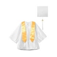 thumbnail image 4 of YONGHS Girls Graduation Gown Cap Set Kindergarten Preschool Church Robe Kids Children Uniform Outfit White 24, 4 of 7