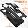 thumbnail image 2 of Samsung Galaxy A12 Case, Rosebono Hybrid Slim Colorful Armor Shockproof Impact Resistant Protective Cover Case With Kickstand For Samsung Galaxy A12 (Black), 2 of 8