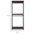 thumbnail image 5 of Benjara Gin Modular Closet System, 3 Rustic Gray Shelves, 2 Hanging Rods, Black, 5 of 5