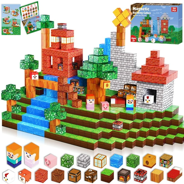 Bloques de construcción magnéticos Annexfun Grassland, juego de 150 piezas