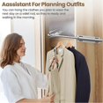 thumbnail image 3 of 12 Inch Valet Rod for Closets Pull Out Closet Valet Rod Slide Out with 4 Hooks Pull Out Clothes Hanger Closet, 3 of 5