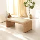 thumbnail image 1 of Mesa de té de mimbre tejida de estilo japonés, mesa Tatami, mesas de balcón, mesas de té, ventanal, mesa baja, versión combinada de plataforma, 1 of 4