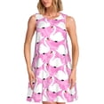 thumbnail image 1 of Balery Beautiful Swans Vestidos de verano para mujer con estampado: vestido holgado sin mangas, vestido playero informal y cómodo para días calurosos., 1 of 7