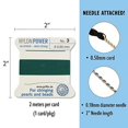 thumbnail image 4 of Griffin Nylon Bead Cord Perlseide – Green Color – Size 3 (0.50mm) – 2 Meters per Card – Stainless Steel Needle Attached – for Knotting Pearls, Gemstones, Crystals and Beads, 4 of 5