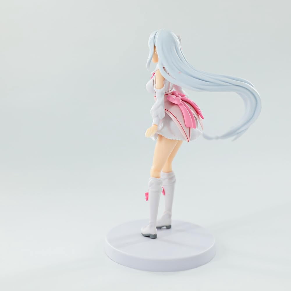 New Emilia Figure, Standing Long Hair Emilia Action Figures 17cm/6.7inch Anime Character Collection Decor Statue Model Desktop Decoration Ornament Gifts
