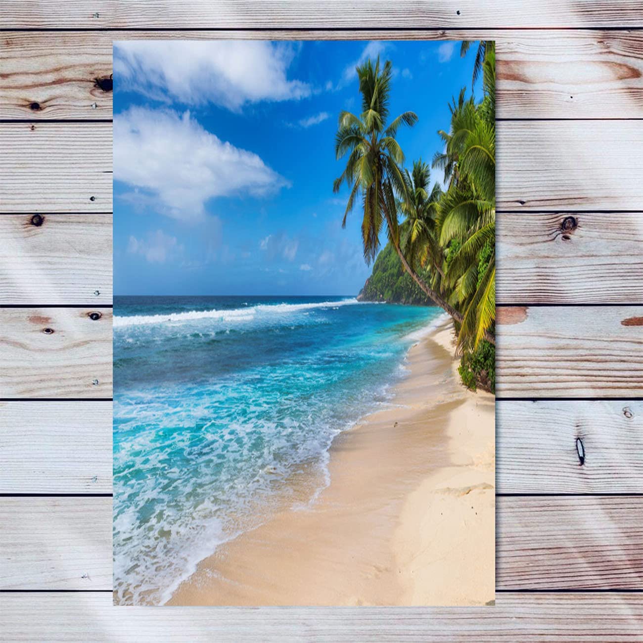 Tropical Beach Canvas Wall Art Artwork Wooden Frame Painting Paradise