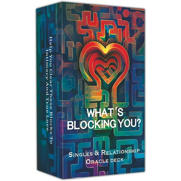 ERDS-What's Blocking You? Love Oracle Cards, Singles Relationship Oracle Deck for Beginners, Uncover Emotional Barriers, Gain Clarity in Love Relationships,Romance, Twin Flame,Soulmate