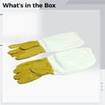 thumbnail image 5 of Sheepskin Leather Beekeeper's Glove, Long Canvas Sleeve Beekeeping Gloves, Beekeeper's Tool, Yellow/White Protective Beekeeping Gloves, 5 of 5