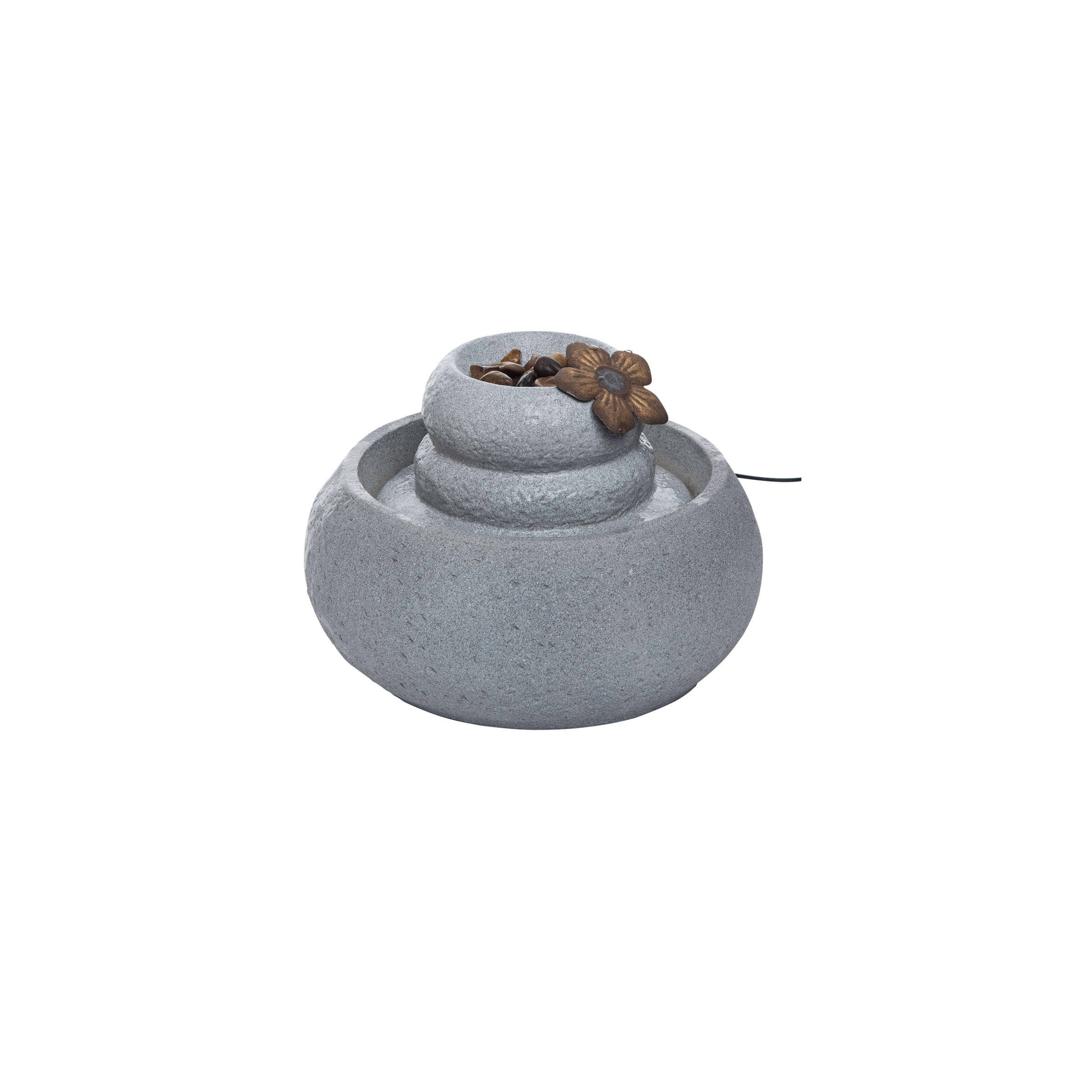 Foreside Home and Garden Round Stones Indoor Water Fountain with Pump - image 4 of 5
