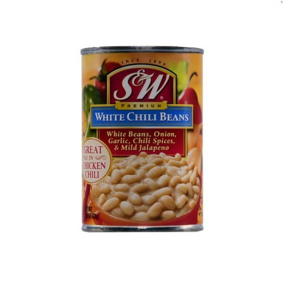 S&W White Chili Beans 15.5 oz (Pack of 24)