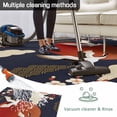 thumbnail image 5 of Japanese Style Outdoor Rug for Patio/Deck/Porch, Non-Slip Large Area Rug 3 x 5 Ft, Modern Cranes Cherry Flower Wave Red Blue Indoor Outdoor Rugs Washable Area Rugs, Camping Rug Carpet Runner, 5 of 8