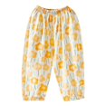thumbnail image 2 of Delliss Toddler Girls Elastic Waist Pants Soft Cotton Harem Bloomers Spring Long Pants 1-8 Years, 2 of 3