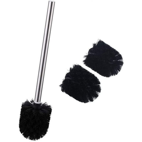 Toilet Brushes, Toilet Bowl Scrubber Brush Head 3 PCS with Cleaner Wand for Bathroom Restroom