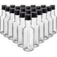 thumbnail image 2 of Bouteilles d'Alcool Mini en Gros à Prix Bas (24 Pack) - Bouteilles Vides en Plastique Réutilisables 50ml avec Bouchons à Vis Noirs et Entonnoir Liquide, 2 of 3