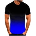 thumbnail image 4 of T-shirt de Sport d'Été pour Hommes avec Col à Revers Élégant et Design Dégradé 3D à Manches Courtes et Col Rond pour Performance Quotidienne, 4 of 7