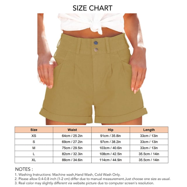 Pantalones cortos casuales con bolsillos para mujer, pantalones cortos de verano para mujer, pantalones cortos con bolsillos de cintura alta, pantalones cortos casuales de verano para mujer, rendimiento probado