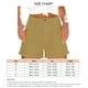 thumbnail image 2 of Pantalones cortos de verano para mujer, cintura alta, ribete plisado, dobladillo enrollado, cierre de hebillas, pantalones cortos casuales con bolsillos laterales, amarillo terroso XL, 2 of 2