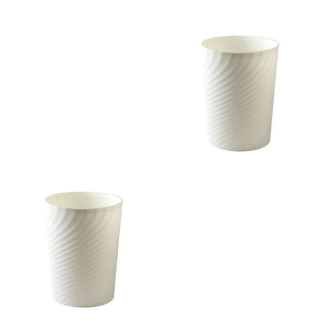 Cubo de basura de plástico Bewildely 8L 2Conjunto Blanco