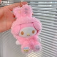 thumbnail image 3 of Cartoon Sanrios Melody Kuromi Hello Kitty Baby Series Kawaii Pacifier Pendant Key Chain Plush Doll Holiday Gift Children Toys, 3 of 5